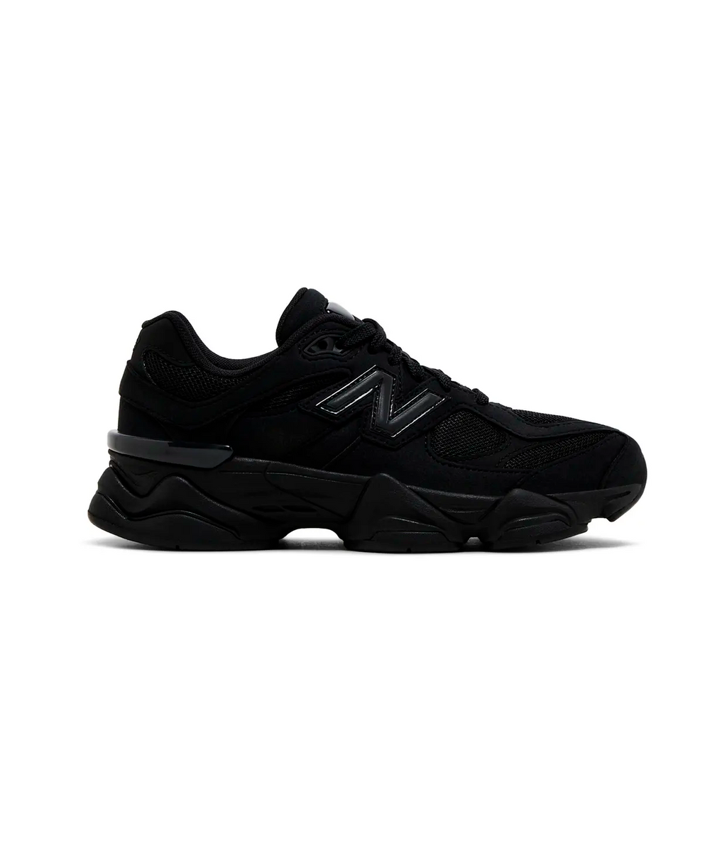 New Balance 9060 Big Kid 'Triple Black Suede'