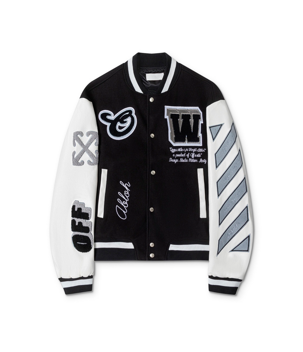Off-White Lea Appliqué Varsity Jacket