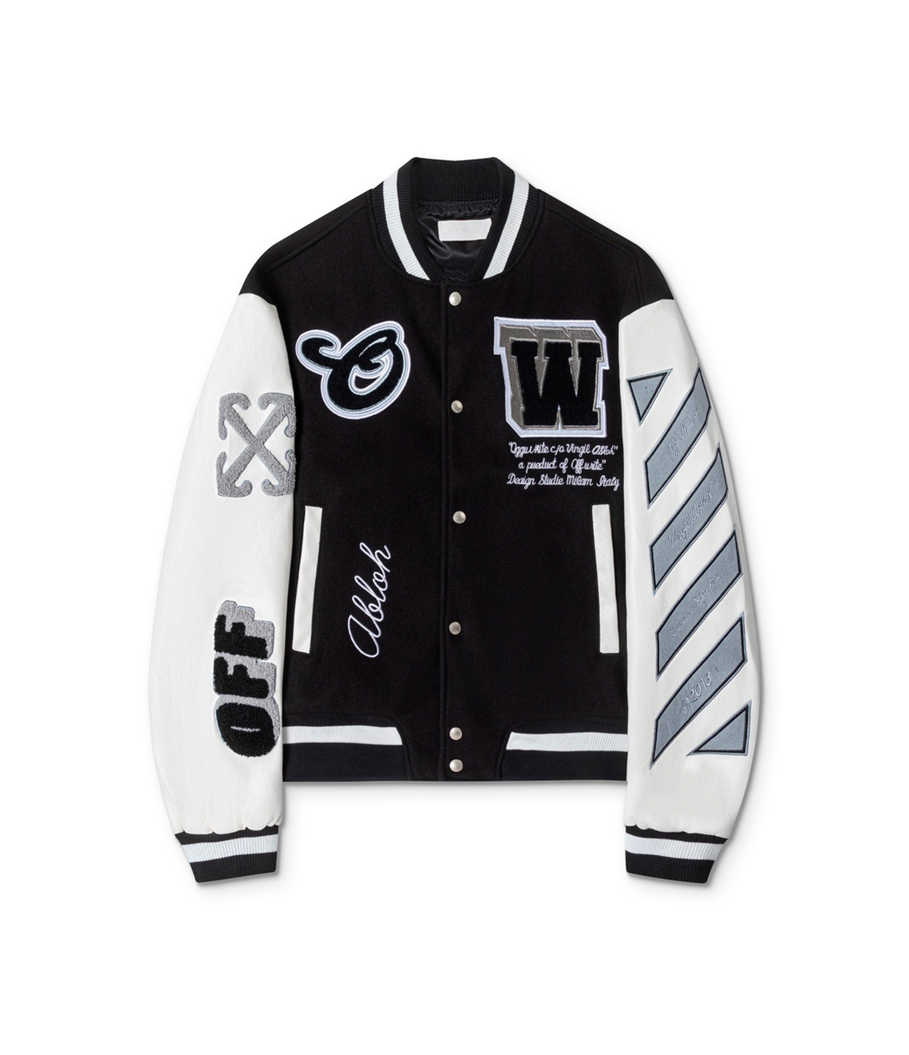 Off-White Lea Appliqué Varsity Jacket
