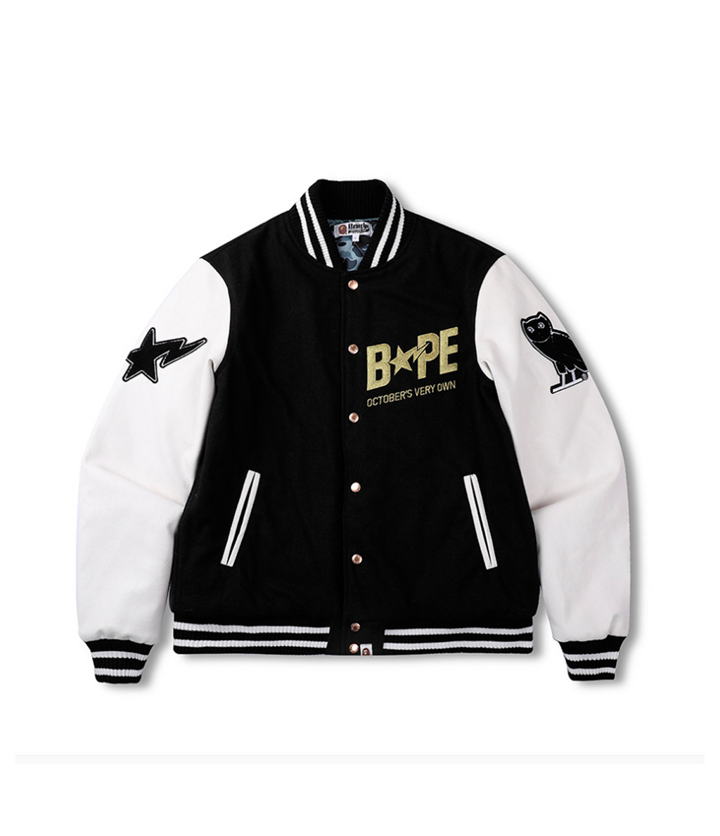 BAPE x OVO Varsity Jacket