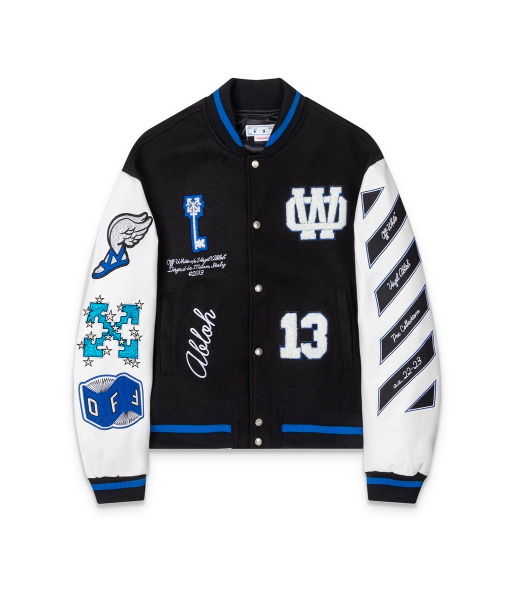 Off-White patch varsity jacket