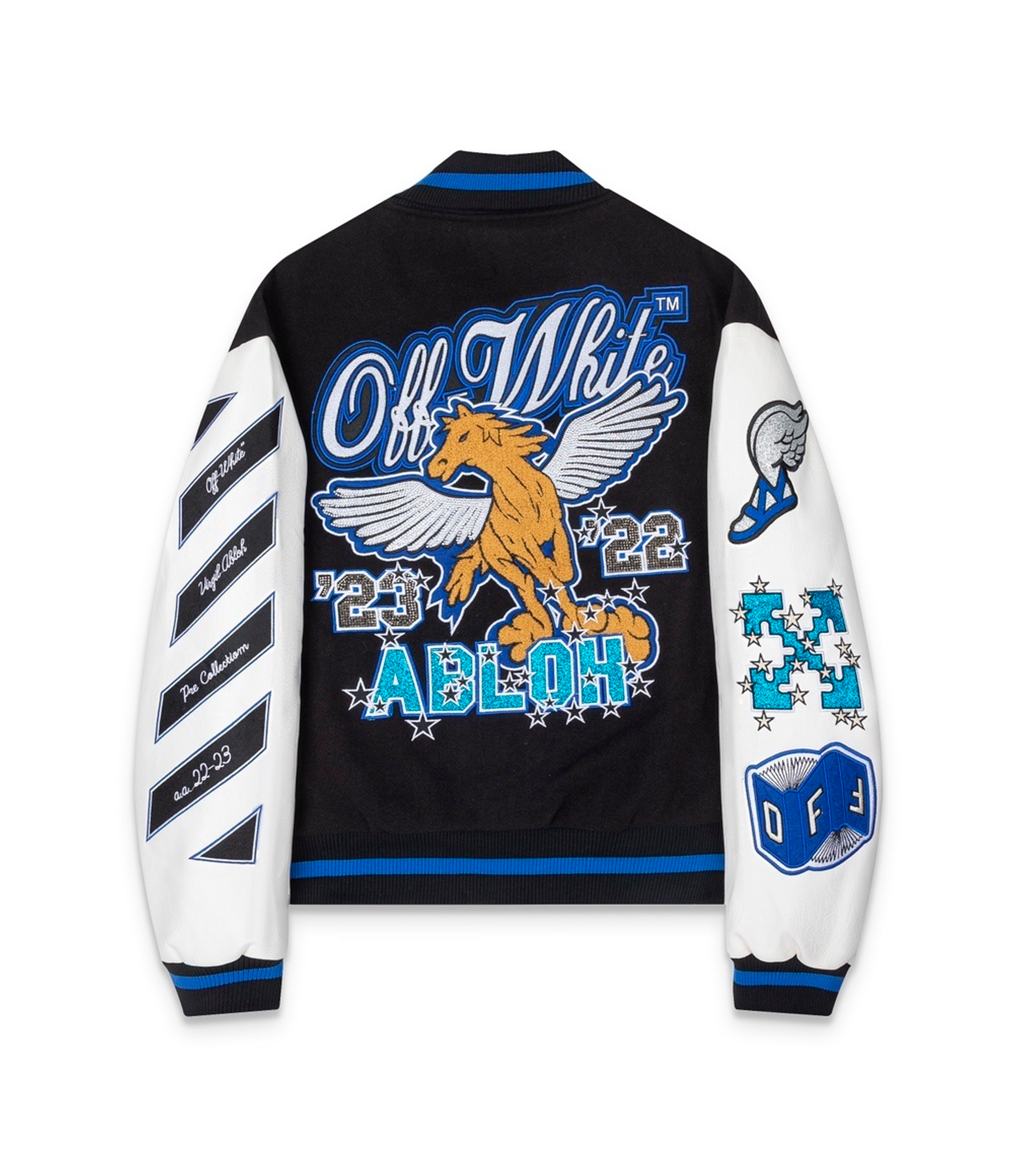 Off-White patch varsity jacket