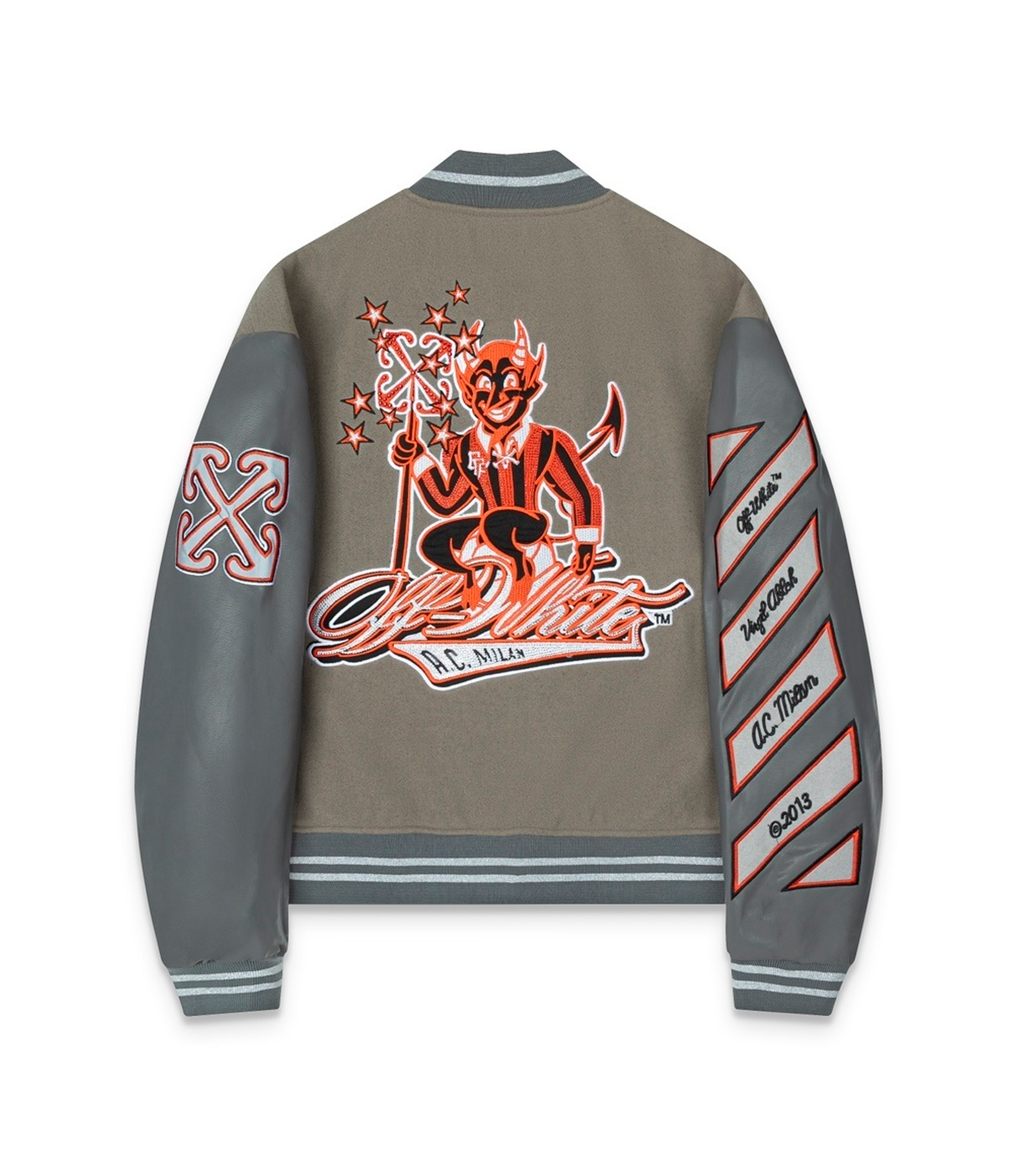 Off-White x AC Milan Varsity Jacket