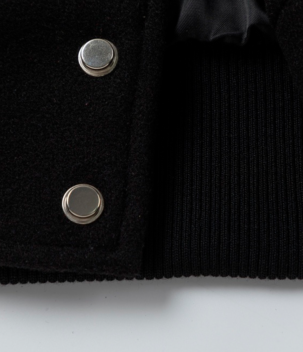 Off-White embroidered patch varsity jacket