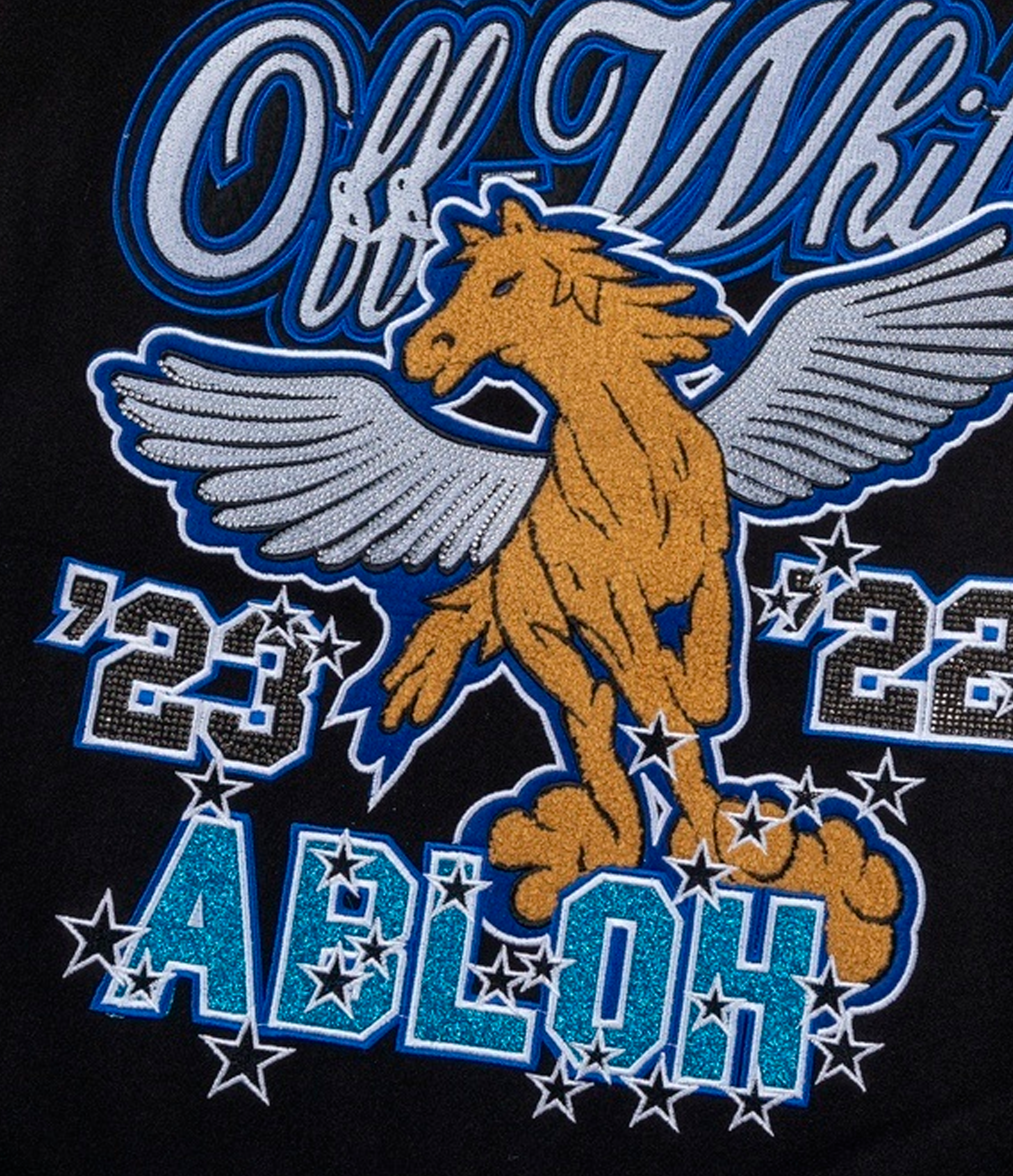 Off-White patch varsity jacket