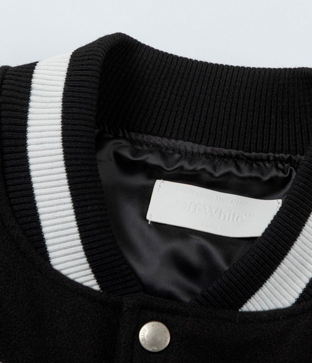 Off-White Lea Appliqué Varsity Jacket