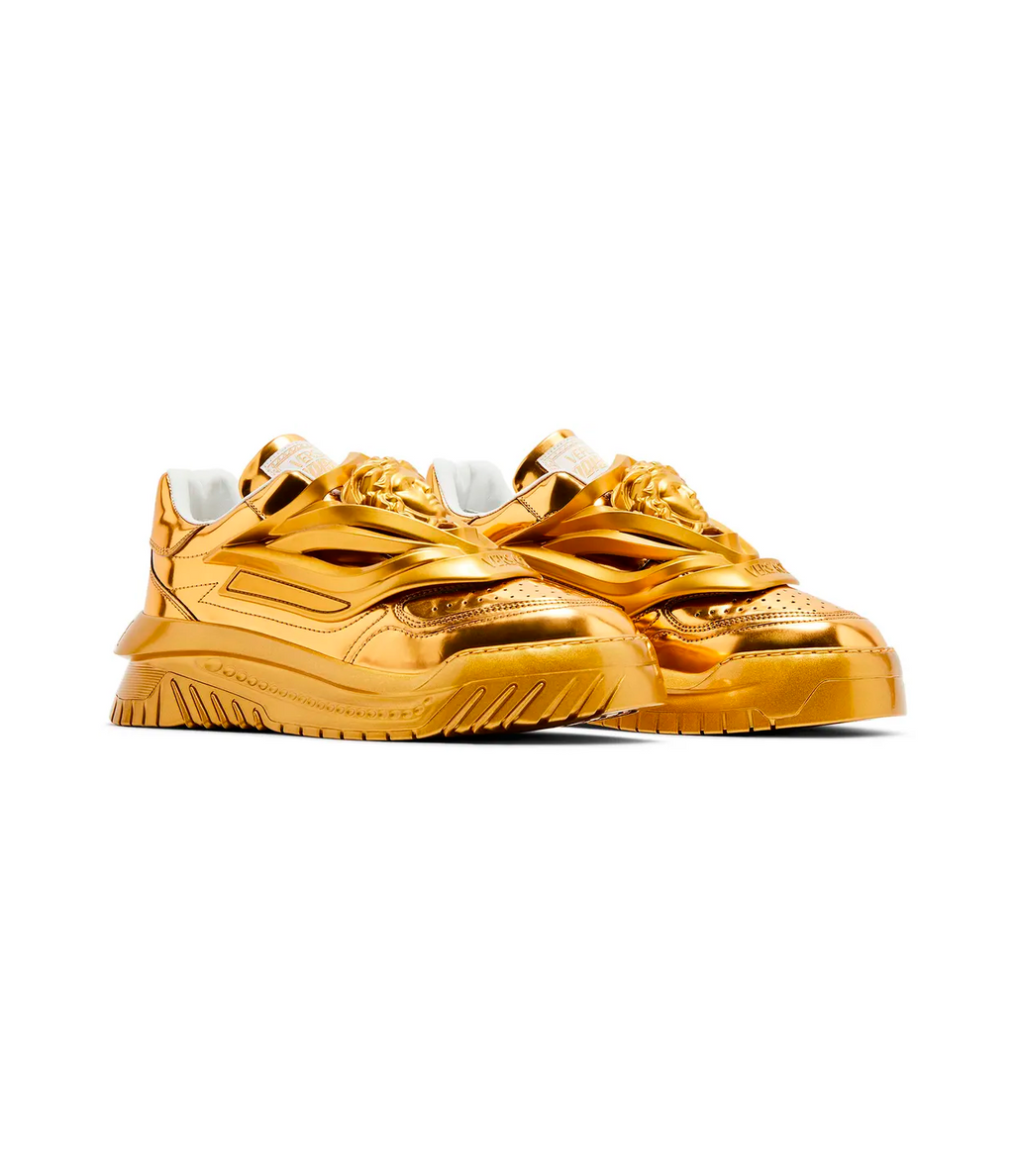 Versace Odissea Caged Rubber Medusa Sneaker 'Metallic Gold'
